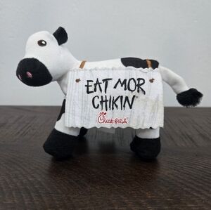 Chick-fil-A Cow Plush Toy: "Eat Mor Chikin" 4.5"